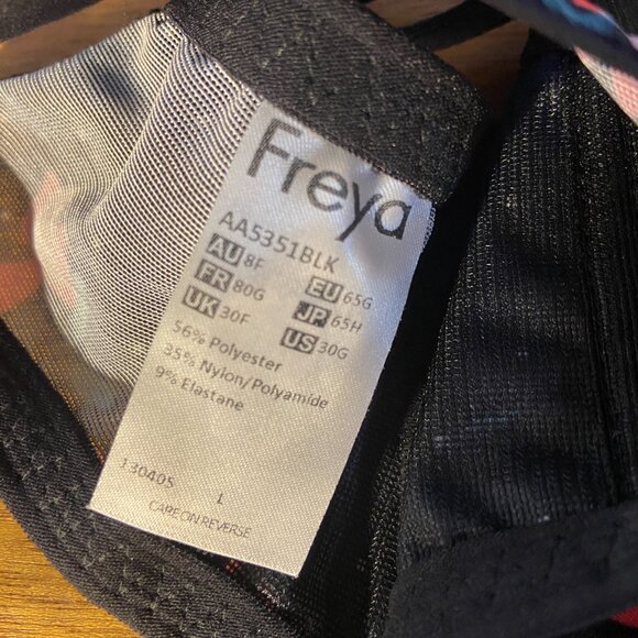 **Freya** Viva Stretch Lace Side Support Bra AA5351 - Black Floral - Picture 6 of 7